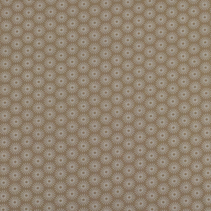 Tissu jersey de coton fleurs parapluies, taupe