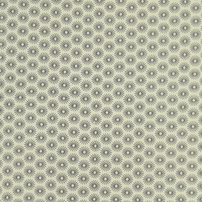 Tissu jersey de coton fleurs parapluies, blanc cassé
