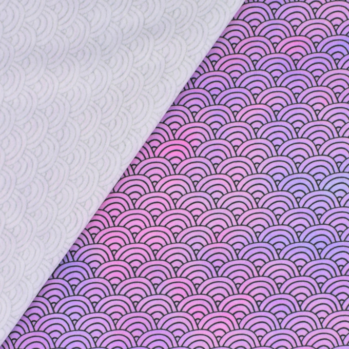 Katoenjersey Circles, roze