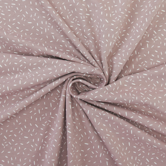 Tissu jersey de coton confetti, lilas pâle