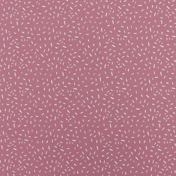 Tissu jersey de coton confetti, rose pâle