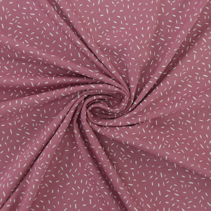 Tissu jersey de coton confetti, rose pâle