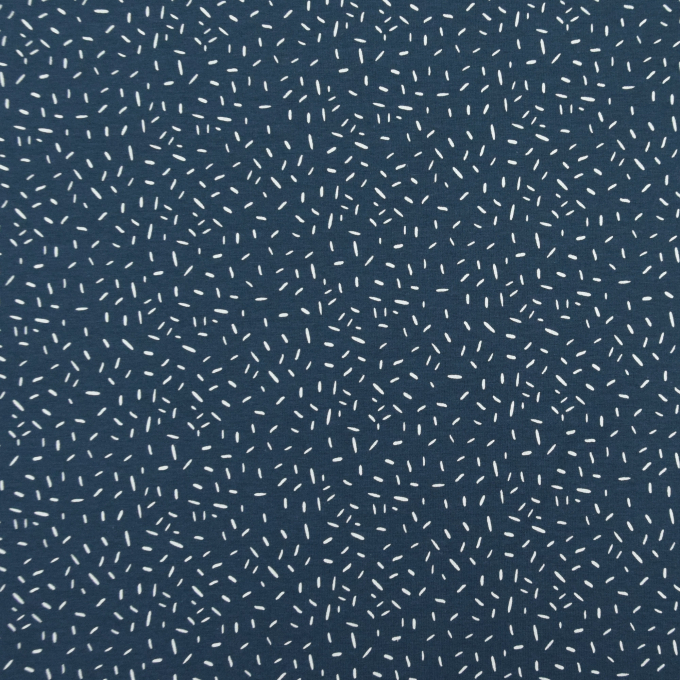 Katoenjersey confetti, blauw
