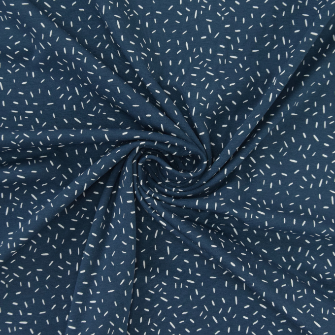 Katoenjersey confetti, blauw