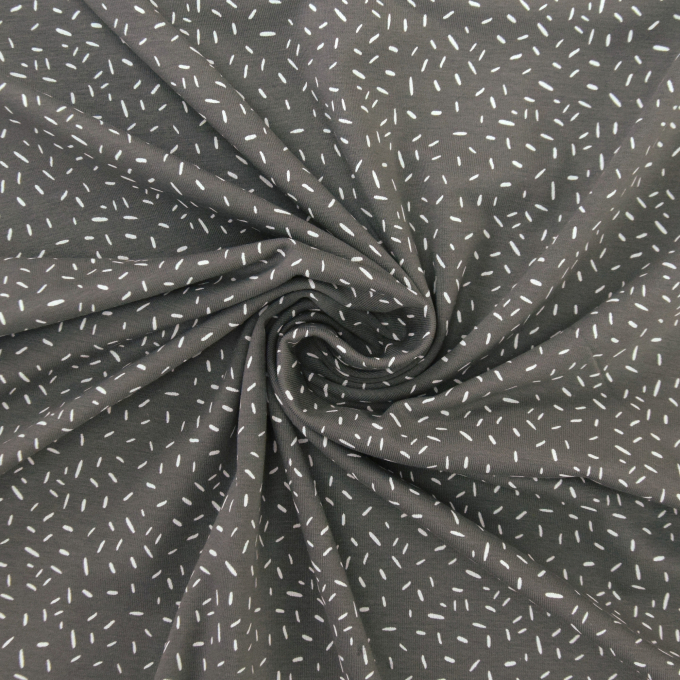 Katoenjersey confetti, grijs