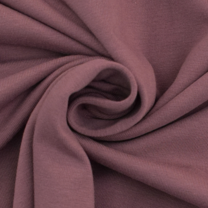 Tissu jersey de coton uni Emma, vieux lilas