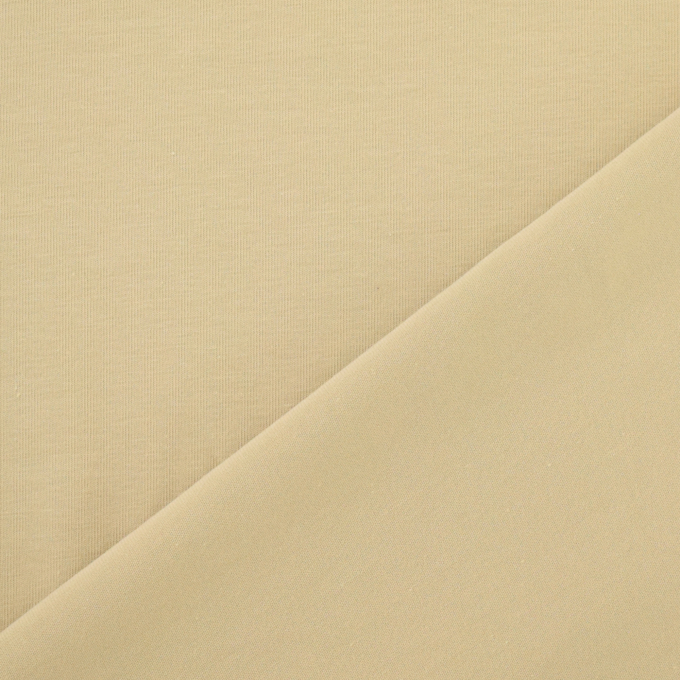 Tissu jersey de coton uni Emma, beige