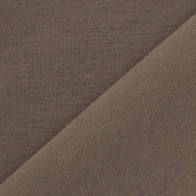 Tissu jersey de coton uni Emma, marron