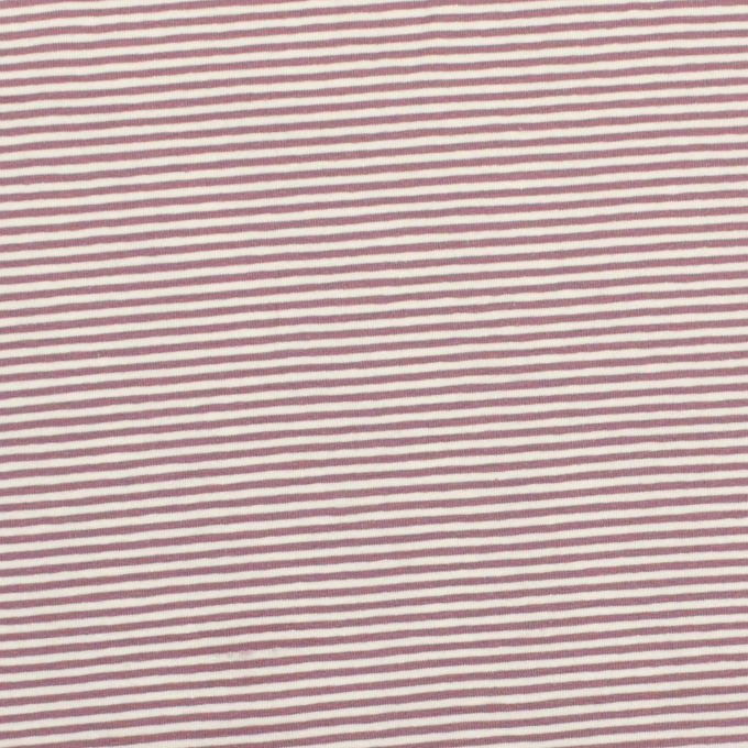 Tissu jersey de coton à rayures Emma, vieux lilas