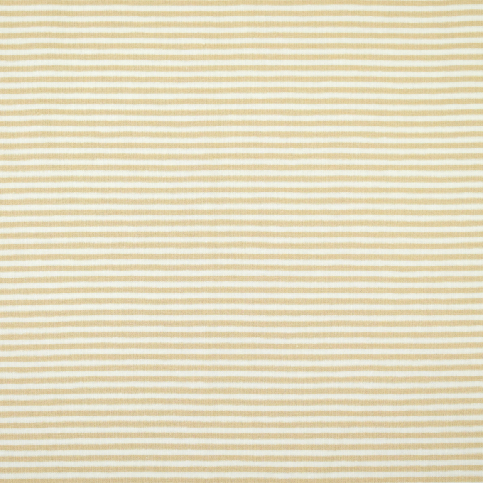 Tissu jersey de coton à rayures Emma, beige