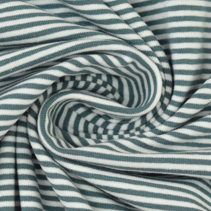 Katoenjersey Emma gestreept, jeansblauw
