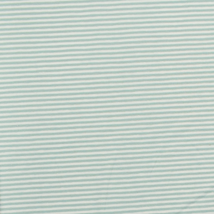 Tissu jersey de coton à rayures Emma, bleu pastel