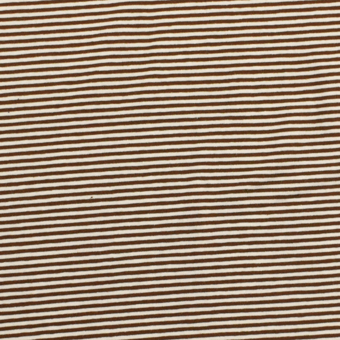 Tissu jersey de coton à rayures Emma, terracotta