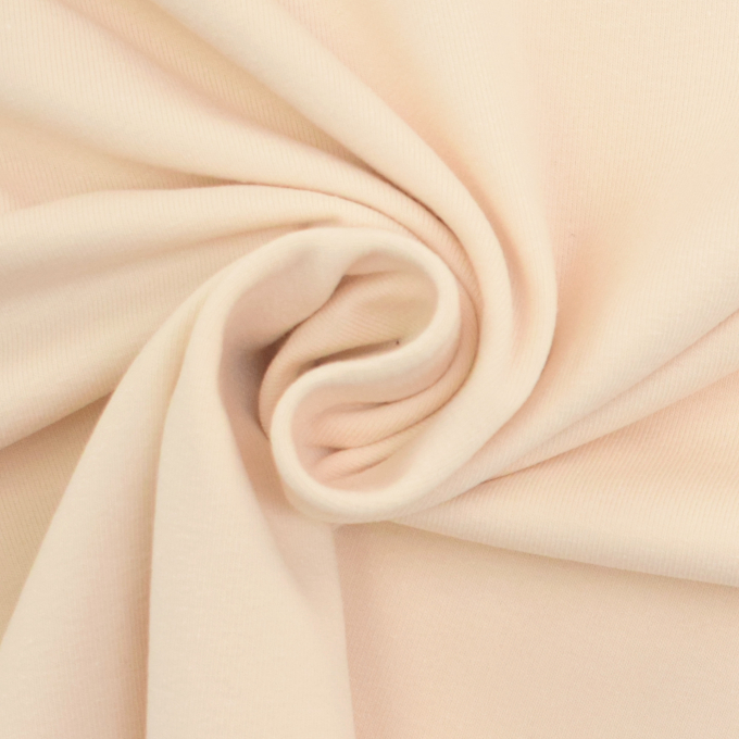 Tissu jersey de coton uni Emma, naturel