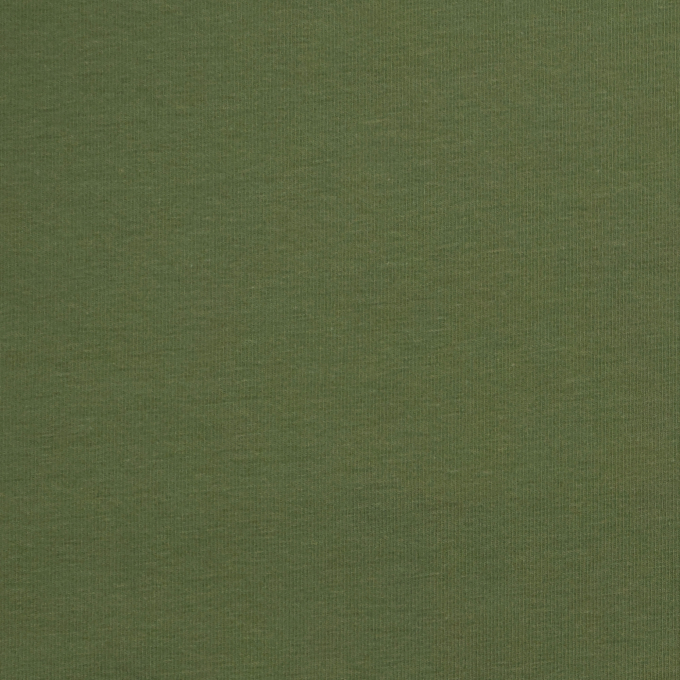 Tissu jersey de coton uni Emma, vert olive