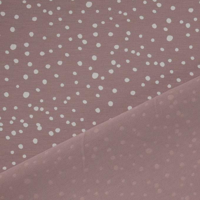 Katoenjersey flying dots, oud blauwpaars