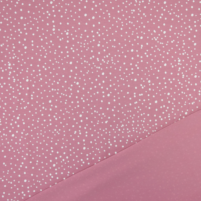 Katoenjersey flying dots, oudroze