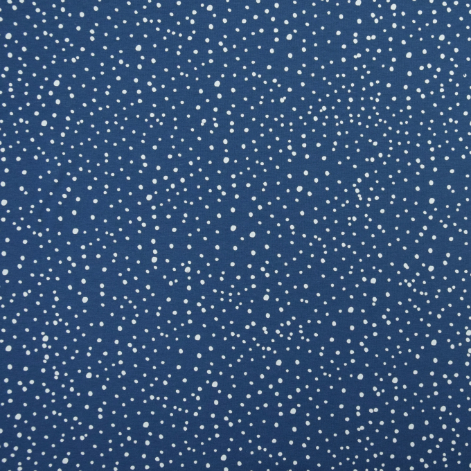 Katoenjersey flying dots, blauw
