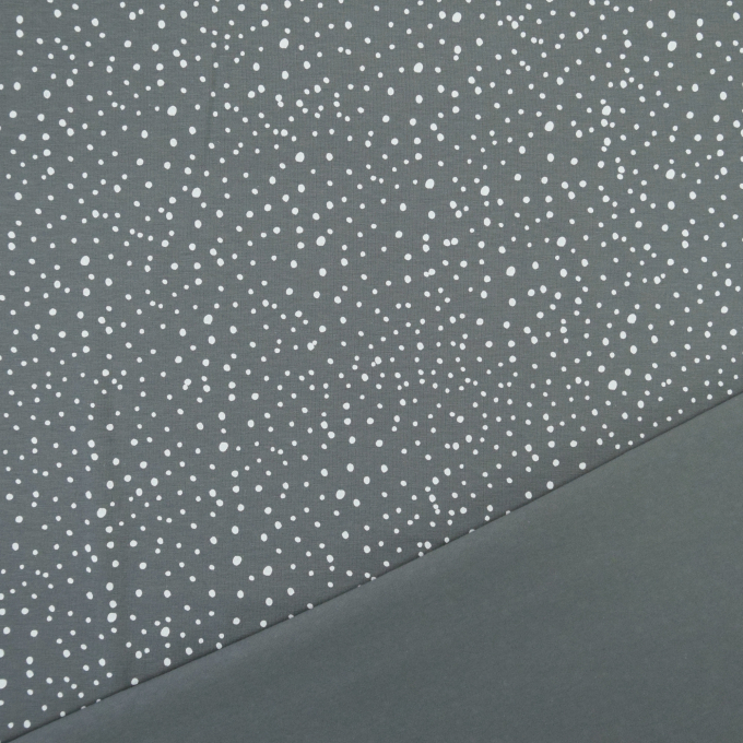 Katoenjersey flying dots, grijs