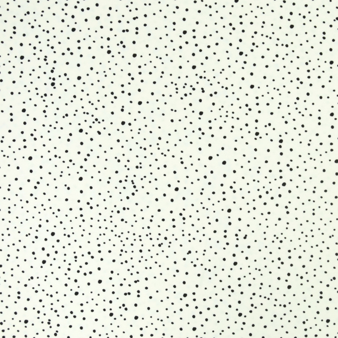 Katoenjersey flying dots, gebroken wit