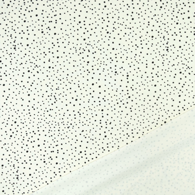 Katoenjersey flying dots, gebroken wit