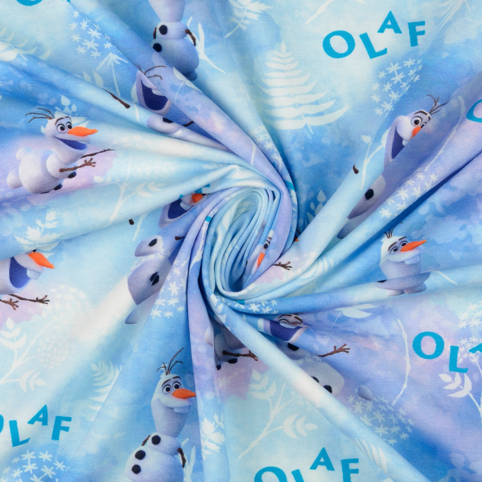 Katoenjersey Frozen 2 Olaf, lichtblauw
