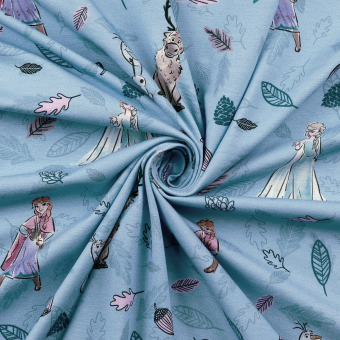 Katoenjersey Frozen, blauw