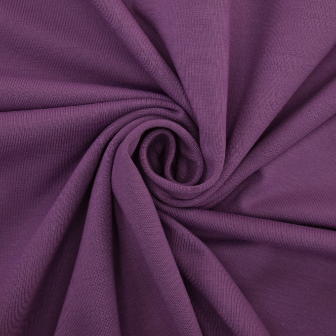 Tissu jersey de coton uni, pourpre clair