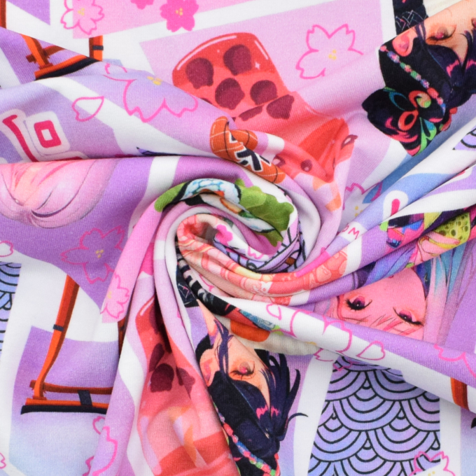 Cotton Jersey Kawaii, pink