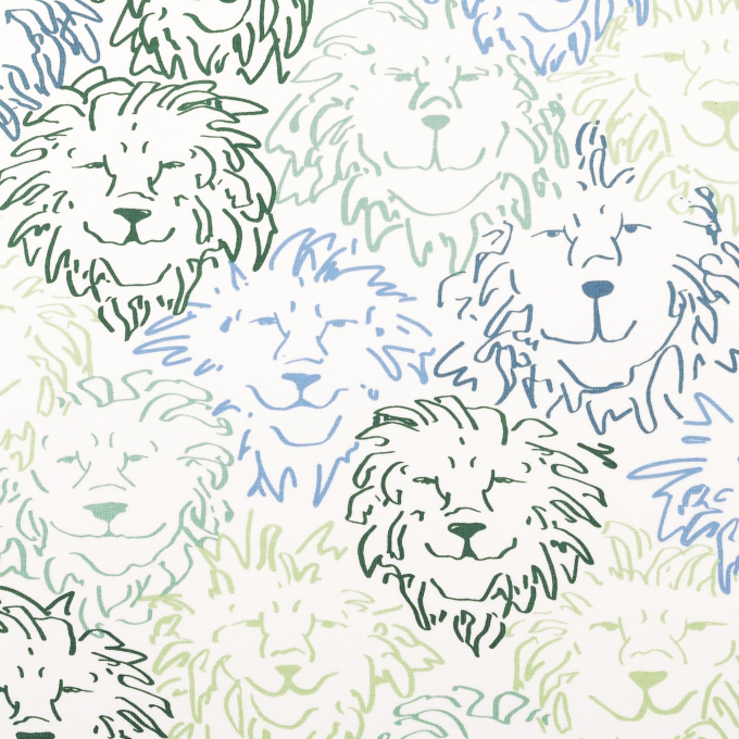 Baumwolljersey Lion, weiß