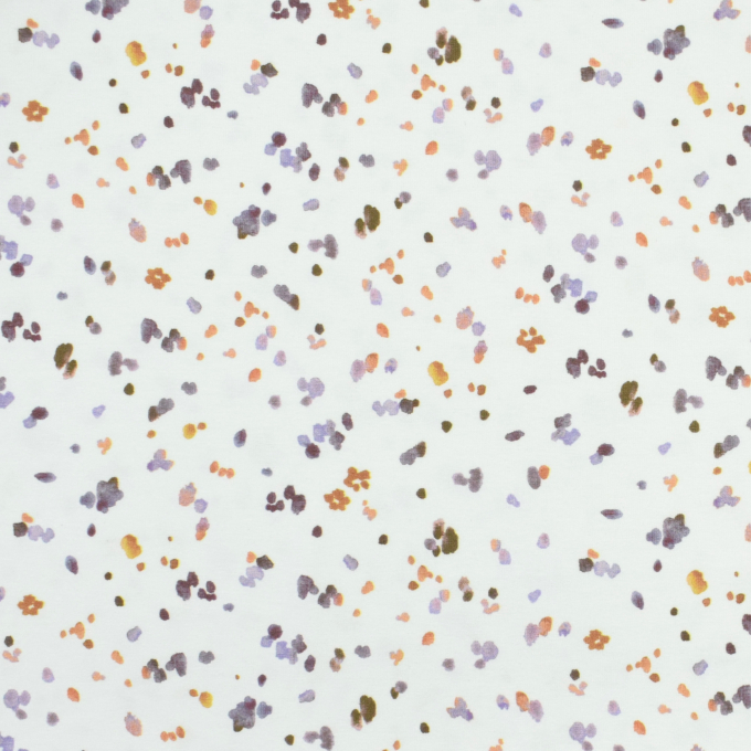 Cotton jersey Little Splashes Poppy, off white
