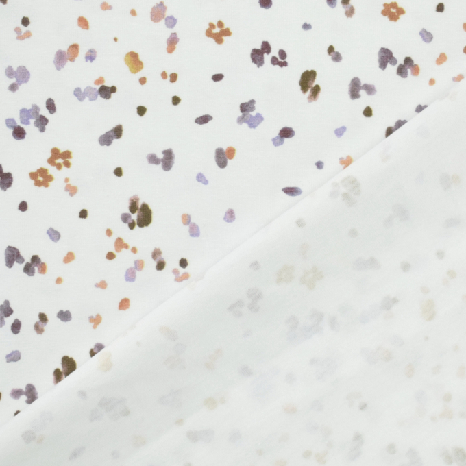 Cotton jersey Little Splashes Poppy, off white