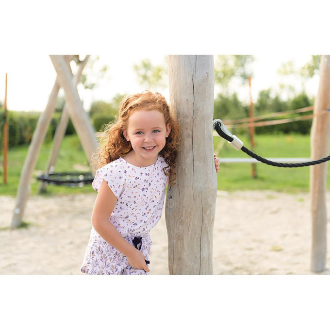 Cotton jersey Little Splashes Poppy, off white