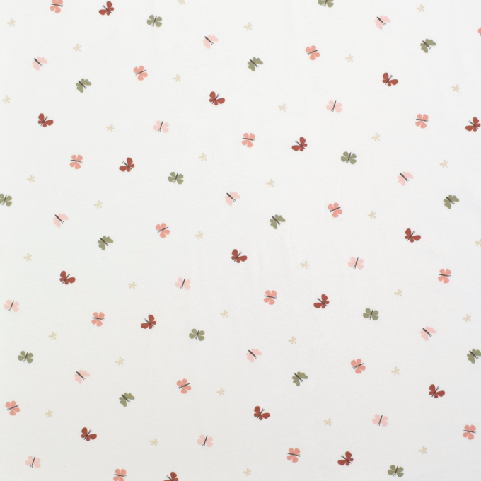 Tissu jersey de coton little stars, blanc cassé
