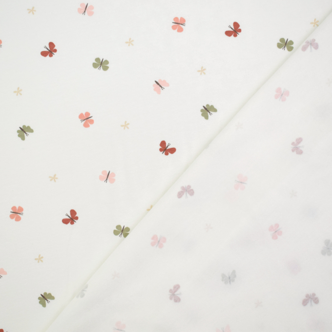 Tissu jersey de coton little stars, blanc cassé