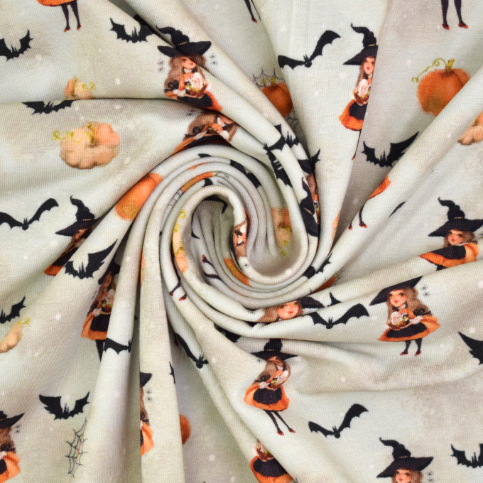 Baumwolljersey Little Witch, beige