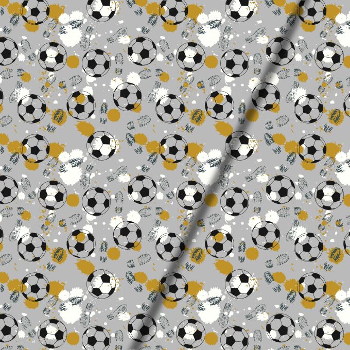 Tissu jersey coton panneau assorti Kick it 150 x 70 cm