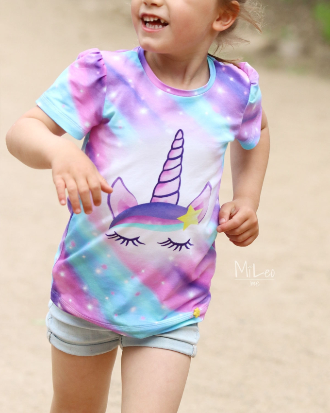 Baumwolljersey Malomi Panel Unicorndream 150 x 65 cm, pink