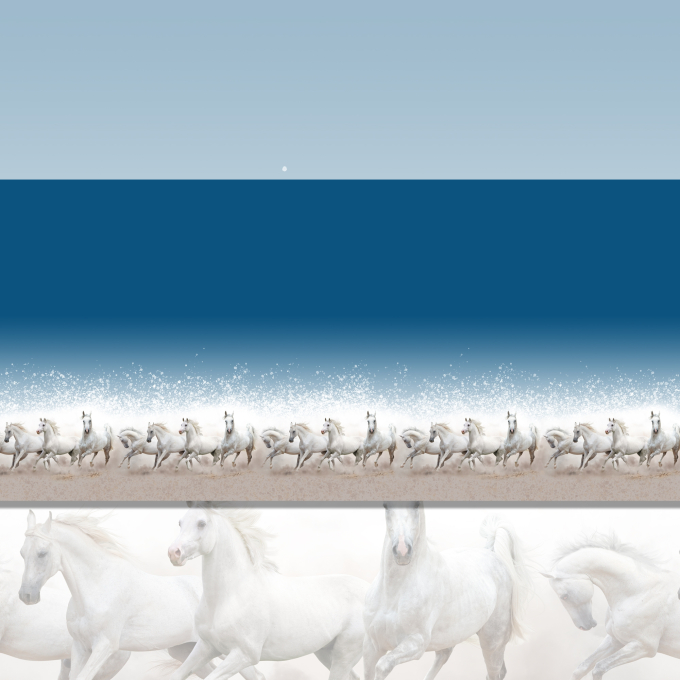Baumwolljersey Malomi Panel Schimmelherde 150 x 65 cm