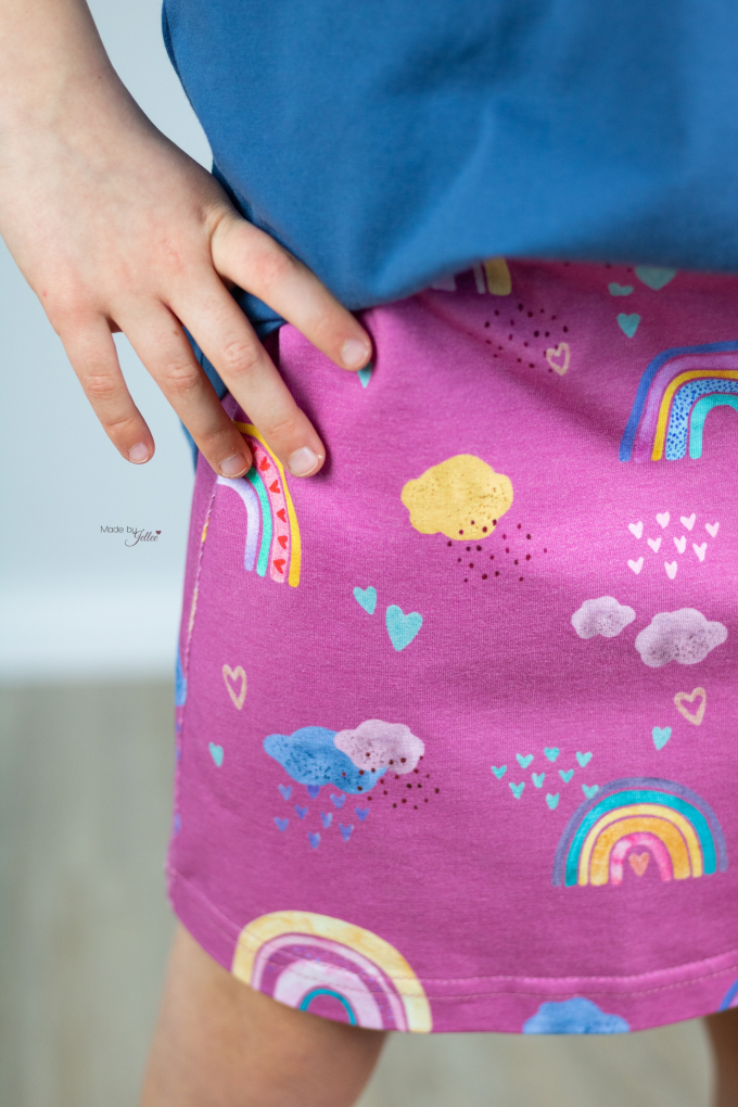 Tissu jersey coton panneau Malomi arc-en-ciel en folie 145 x 80cm