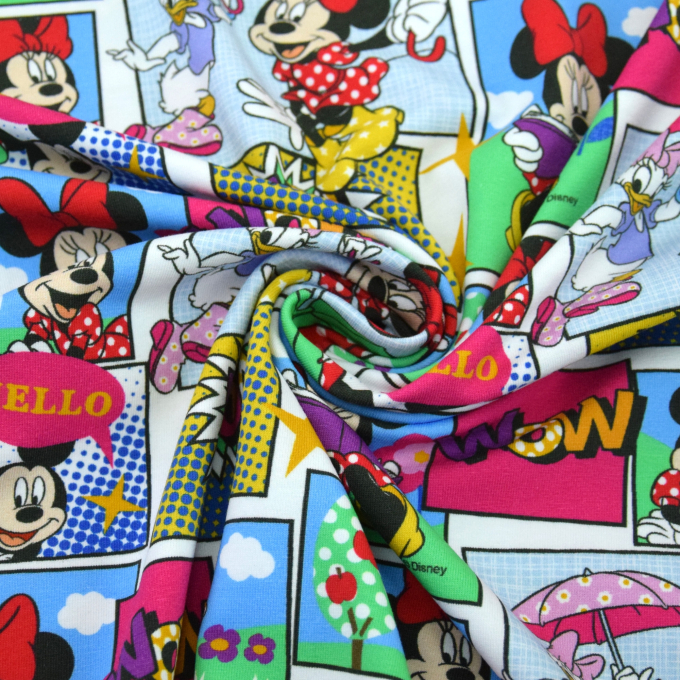Baumwolljersey Minnie Mouse Comic, multicolor
