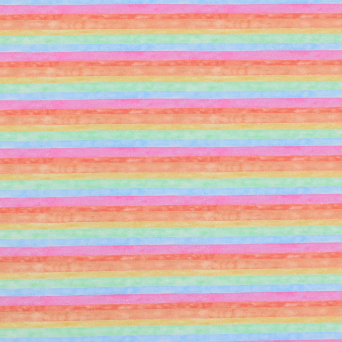 Bio katoenjersey Rainbow Lines, veelkleurig