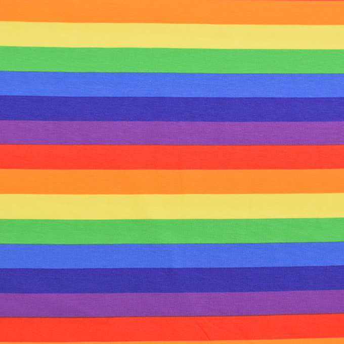 Katoenjersey regenboog, veelkleurig
