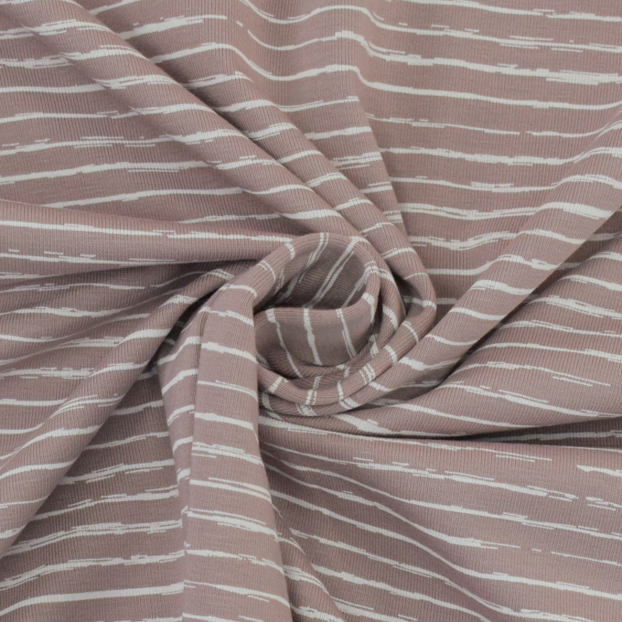 Katoenen jersey scratchy stripes, oud blauwpaars
