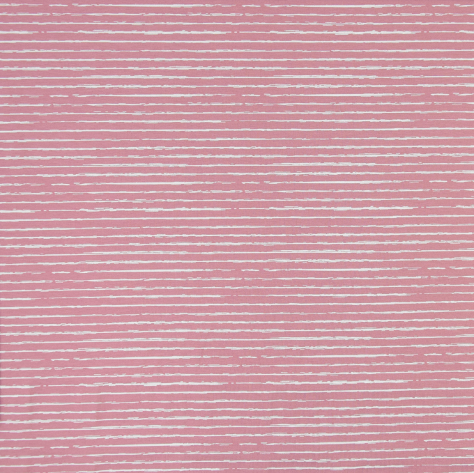 Katoenjersey scratchy stripes, oudroze