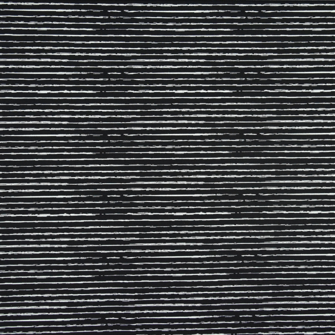 Tissu jersey de coton à rayures scratchy stripes, noir