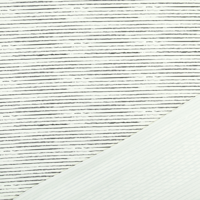Tissu jersey de coton à rayures scratchy stripes, blanc cassé