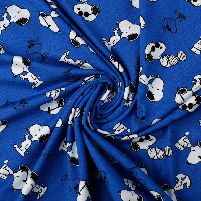 Baumwolljersey Snoopy, blau