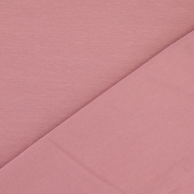 Tissu jersey de coton uni, rose balais
