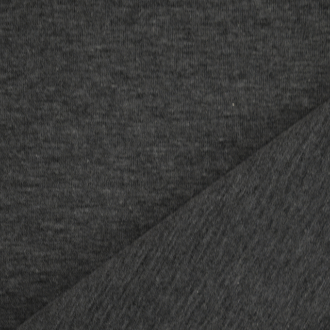 Tissu jersey de coton uni, gris foncé chiné
